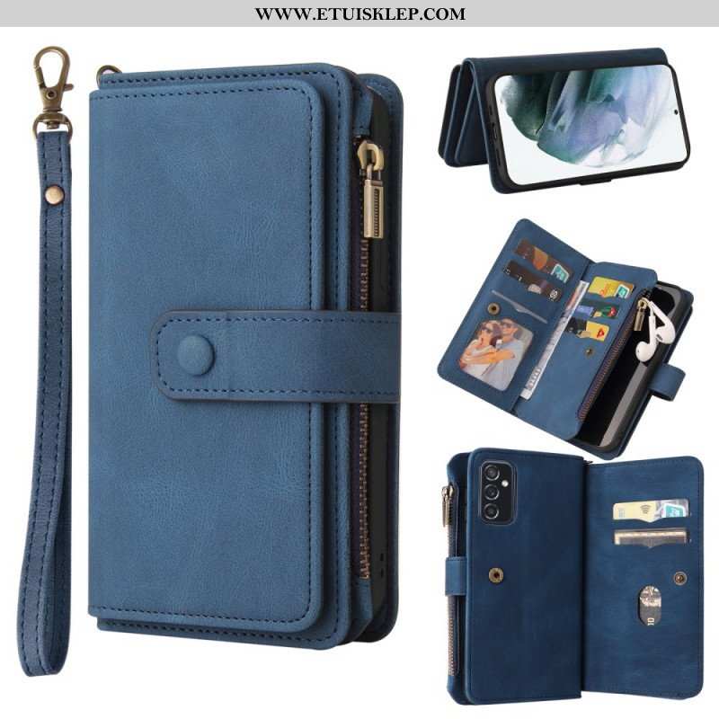 Etui Folio do Samsung Galaxy M52 5G z Łańcuch Portmonetka Na Monety Ze Smyczą